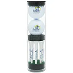 2 Golf Ball & Tees in clear Tube
