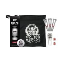 Black Zipper Bag Gift Pack with 3 Logo Golf Balls