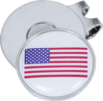 Hat Clip Ball Marker with US Flag