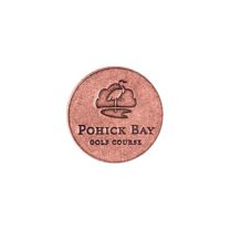 Embossed Metal Ball Marker - Antique Copper