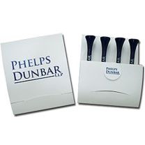 Golf Tee Matchbook Pack with Ball Markers