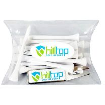 Highland Pillow Pack with Resin Domed Divot Tool and Non Printed Golf Tees