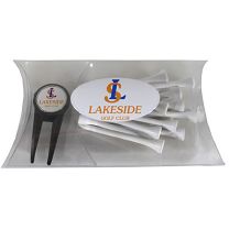 Saukie Pillow Pack with Capmate Divot Tool and Non Printed Golf Tees