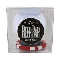 Golf Ball Cube with Poker Chip