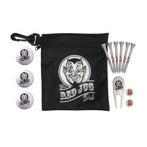 Black Zipper Bag Gift Pack with 3 Logo Golf Balls