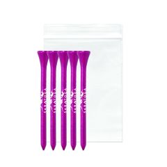5 Custom Printed Golf Tees in Clear Polybag