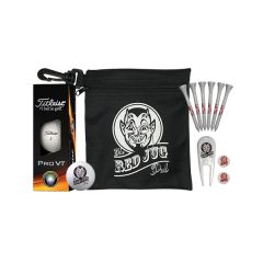 Black Zipper Bag Gift Pack with 3 Logo Golf Balls
