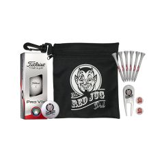 Black Zipper Bag Gift Pack with 3 Logo Golf Balls