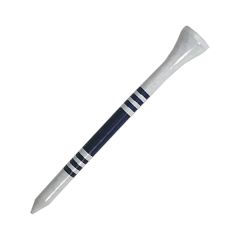 White Tees with Dark Blue Stripes