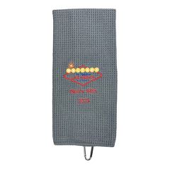 Waffle Golf Towel with Custo Logo