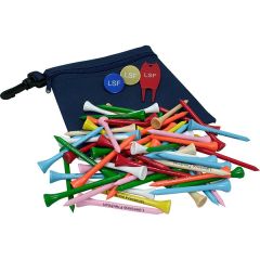 Personalized Golf Tees in Zipper Bag Christmas Gift