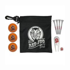 Black Zipper Bag Gift Pack with 3 Logo Golf Balls