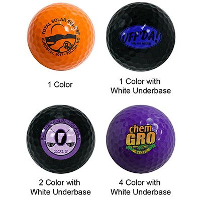 colored golf balls imprint specs