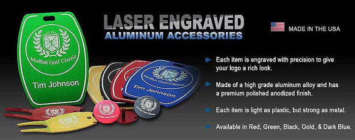 Aluminum Engraved Golf Accessories