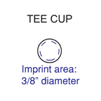 Golf Tee Cup Imprint Area