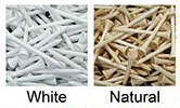Golf Tees White and Natural